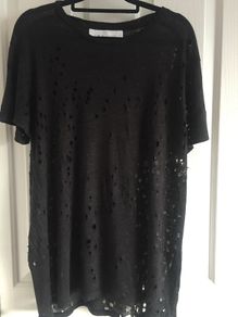 Black Linen Tee by IRO Size 10