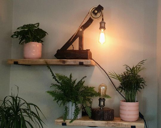 Vintage upcycled lamp