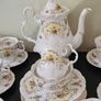 Rare Royal Albert Bone China "September Song" Coffee Pot Set Image 2