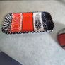 3 Pieces Set Of 2  Small Bowls African Dishes On Tray Holder Handpainted Image 9