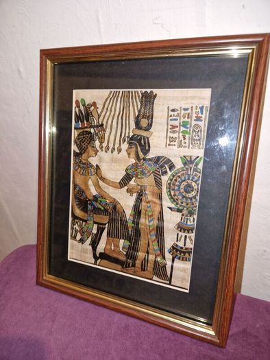 Hand painted Egyptian papyrus painting