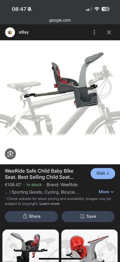 WeeRide front child bike seat