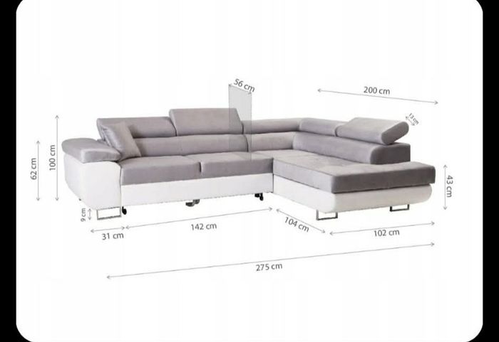 L-Shaped Sofa Bed Need gone asap!