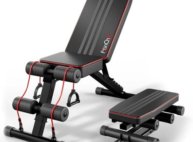 Adjustable 800LBS Weight Workout Bench with Leg Extension and Preacher Pad for Home Gym, Incline Decline Gym Sit Up Bench Press for Full Body Strength Training
