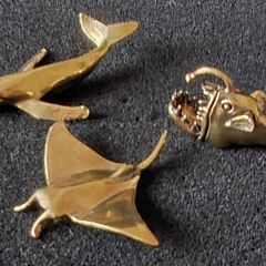 3 brass animals. Solid brass.