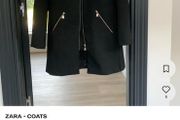 Zara Black zipped coat