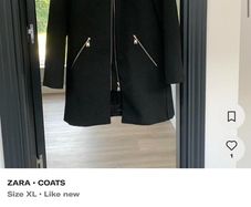 Zara Black zipped coat