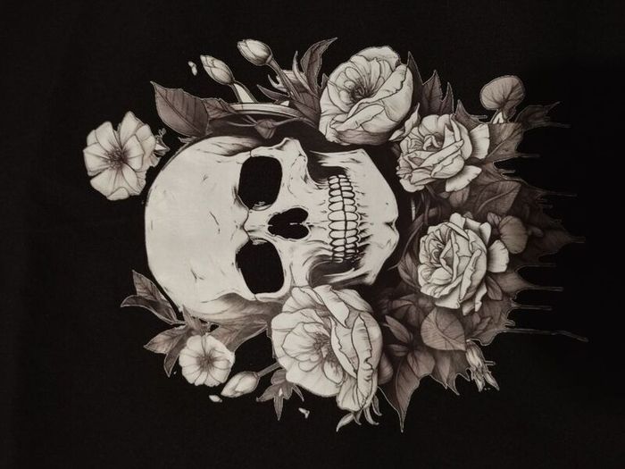 Skull canvas tote