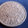 1956 Two Shilling Coin. Elizabeth. Image 2