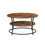 Coffee table with 2 shelves concrete grey Image 5