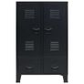 Wardrobe Metal Industrial Style 67x35x107 cm Black Image 3