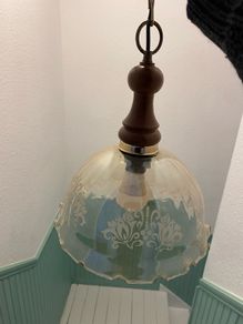 Italian ceiling lamp with vintage tulip