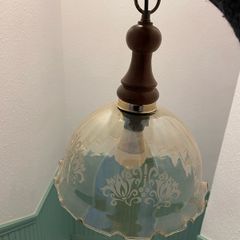 Italian ceiling lamp with vintage tulip