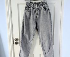 Bershka Grey Stone Wash Jeans