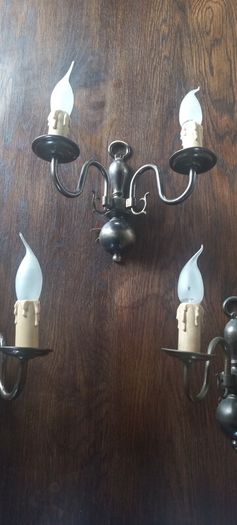 Antique French wall lights/sconces set of 3 working