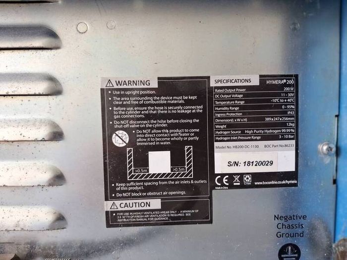 Postage - Boc Hymera 200 Fuel Cell Generator