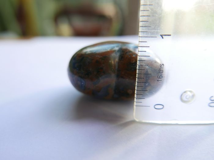 2" Multicolor Rhyolite Jasper Puffy Heart Crystal Mineral Stone