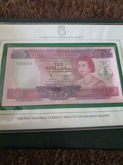 First day of issue presentation set of 5he Solomon island