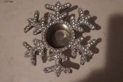 diamante crystal snowflake t light holder