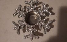 diamante crystal snowflake t light holder