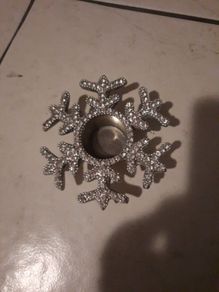 diamante crystal snowflake t light holder