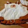 matching two-piece set of white and rust-brown outfits for a baby girl, new with Tags Image 3