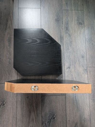 Black corner shelves