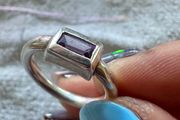 Vintage silver and amethyst ring