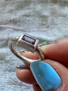 Vintage silver and amethyst ring
