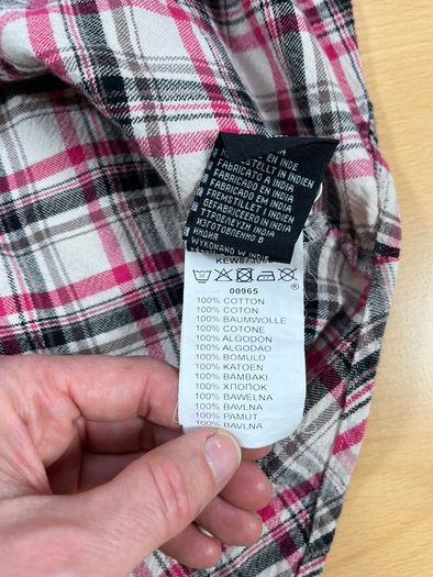 Quicksilver Button Up Short Sleeve Shirt Pink Plaid Sz Small - Pearl Button