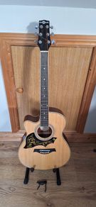 Semi acoustic left hand guitar