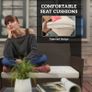 4 Piece Rattan Garden Furniture Sofa Set with Loveseat, Armchairs, Glass-Top Coffee Table and Cushions, Brown Image 6