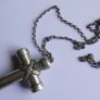 Vintage 925 Sterling Silver large Cross Pendant and Chain length 20" - 22g Image 8
