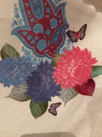 Susannagh Grogan Colourful Modal Long Scarf with frayed ends