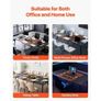 Conference Table, 2400 mm Boat Shaped Office Meeting Table for 10 Person, Modern Large Boat Meeting Desk with Metal Legs Image 7
