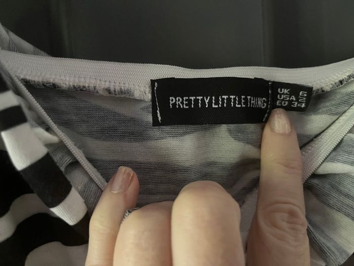 PRETTYLITTLETHING Zebra mini bodycon dress size 6