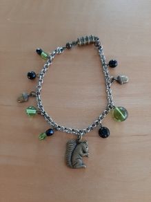 Squirrel & acorns bracelet