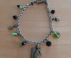 Squirrel & acorns bracelet