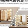 Makeup Mirror with LED Lights,Hollywood Vanity Mirror with 13 Bulbs,3 Color Modes, Touch Screen Control, Hollywood Mirror,Light up Mirror For Bedroom(52x41CM,Silver) Image 4