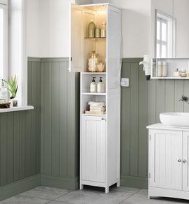 Bathroom Cabinet with lighting White or Grey