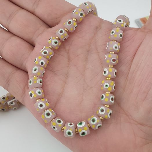 Vintage Venetian Style Tiny Eyes Glass Beads Necklace