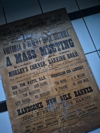 1891 antique original Labourers union poster