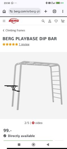 Berg PlayBase Climbing Frame - Large (Still in Box)