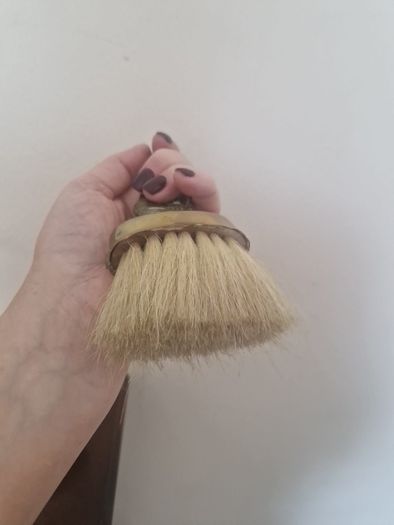 brass crumb tray and brush