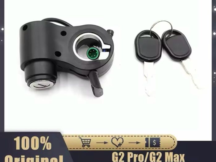 Original Electric Lock Throttle for Kukirin G2 Pro / G2 Max Electric Scooter New Lock with Key Kugoo Scooter Parts