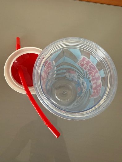 Slush puppie reusable screw tight cup and straw