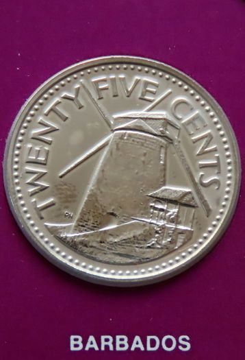 RARE Barbados 1979 Coin Stamp cover Special mintmark UNC only 523 coins made