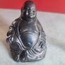 Buddha Statue Chalkware BRONZE Tone  Figurine Decor Vintage 60s Image 6