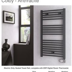 New Anthracite Heated Towel Rail