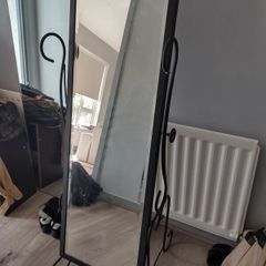 Black cast iron mirror